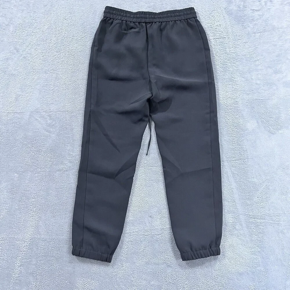 J.Crew Tapered Jogger Pants Women's 2 Gray Drawstring Pockets Stretch Lounge‎